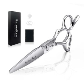 6 Inch Professional Hair Cutting Scissors – Japanese VG10 Stainless Steel, Extremely Sharp Convex Blade with Ergonomic Handle, Adjustment Screw, Barber Shears for Barbers and Salon Professionals