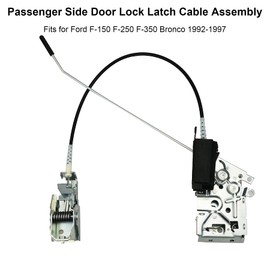 AUGREX Right Passenger Side Door Latch F4TZ-15219A64-A Fits for Ford F-150 F-250 F-350 Bronco 1992-1997 Door Lock Latch Cable Assembly
