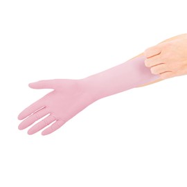 SF Nitrile Disposable Gloves M Pink, Pack of 100/Box, Nitrile Gloves, Stretchy Disposable Nitrile Gloves, Powder-Free, Latex-Free, Tear-Resistant, Rubber Gloves