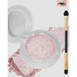 Single Glitter Eyeshadow, Shimmer Glitter Eye Shadow Champagne Light Glow Palette Makeup, High Pigment Waterproof Sparkly Pressed Eye Shadows Powder with Lightweight, Blendable for Daily Eye Look-432