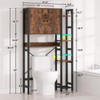 Over The Toilet Storage Cabinet with Doors - 7 Tier