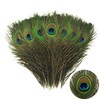 THARAHT 120pcs Peacock Feather Natural in Bulk 10-12 inch 25-30cm