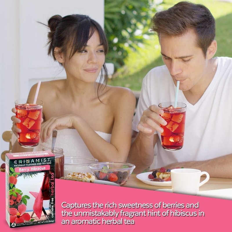 CHINAMIST Iced Tea – Berry Hibiscus Herbal Tea Infusion –