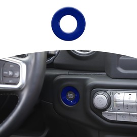 RT-TCZ for Jeep JL Push Start Stop Button Cover Trim Ring for Jeep Wrangler JL JLU Gladiator JT 2018-2024 Blue Interior Accessories