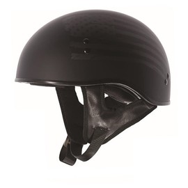 TORC T55 Spec-Op Adult Half Helmet with 'Flag” Graphic (Flat Black, Medium)