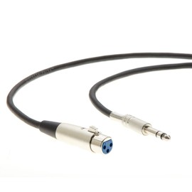 InstallerParts XLR Female to 1/4" Stereo Male Microphone Cable - 15 Feet - Compatible with Amplifiers, Instruments, and More!
