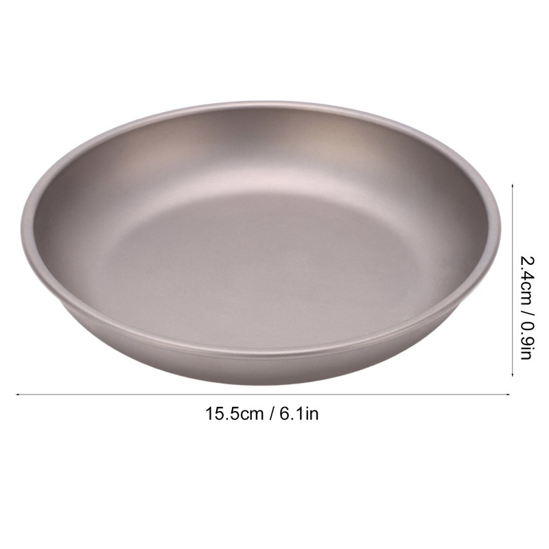 Pure Titanium Saucer Dishes Outdoor Tableware Camping Hiking Plates Cutlery