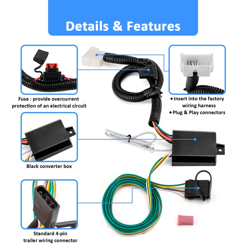 XM For 2019-2025 Honda Passport - Trailer Tow Light Wiring