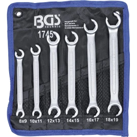 BGS 1745 | Double Ring Spanner Set, open Type | 8 x 9-18 x 19 mm | 6 pcs.