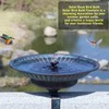 Solar Bird Bath,Deck Bird Bath with Solar Fountain,Metal Bird Bath