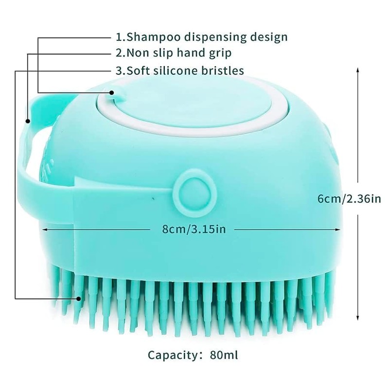 Pet Bath Massage Brush Puppy Dog Cat Grooming Soft soap