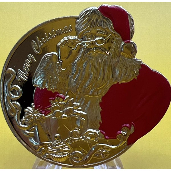 Mint * Santa With Presents Merry Christmas Happy New Year