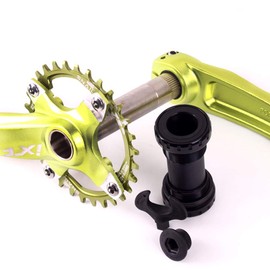 BUCKLOS US Stock Bike Hollow 170mm Crank with Bottom Bracket Kit, MTB Wide Narrow 104 BCD Chainring 30T, Road Mountain Crank Arm Set, Bicycle Crankset, Fit 7-12s Shimano Chains