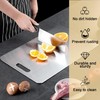 Gyugmhao Titanium Cutting Board,Stainless Steel Cutting Boards for Kitchen,Double-Sided Food