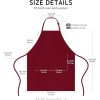 Syntus 2 Pack Adjustable Bib Apron Waterdrop Resistant with 2
