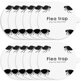 Flea Trap Refill Discs Sticky Trap- Glue Board Refills 12 Packs- 7.1 Inch Natural Glue Discs Refills Board Replacement Pads- Fits Most of Flea Traps