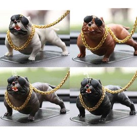 Car Bulldog Figure Dashboard Decoration Doll Decor / 자동차 불독 피규어 대시보드 장식품 인형 꾸미기