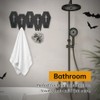 Coffin Coat Hooks, Black Wooden Coat Rack with 5 Hooks,