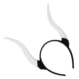 Antelope Horn Headband Sheep Headpiece: H Air Hoop Gazelle Costume Headdress Party Sheep Headwear White