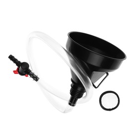 Gatuida 1set Long Flexible Oil Funnel Kit Valve Switch for Oil Change Fuel and Coolant Multipurpose Automotive Funnel for Easy Refueling Confined Spaces