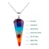 Mafab Pendulo Conico Cuarzo Natural Collar 7 Chakra Yoga Mandala