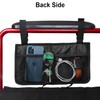 Wheelchair Side Organizer Storage Bag Armrest Pouch with Cup Holder