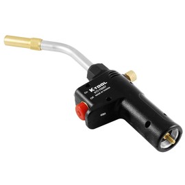 K Tool International Self Igniting Propane Blow Torch Head; Trigger Start, Ergo Handle and Replacement Tip; KTI70057