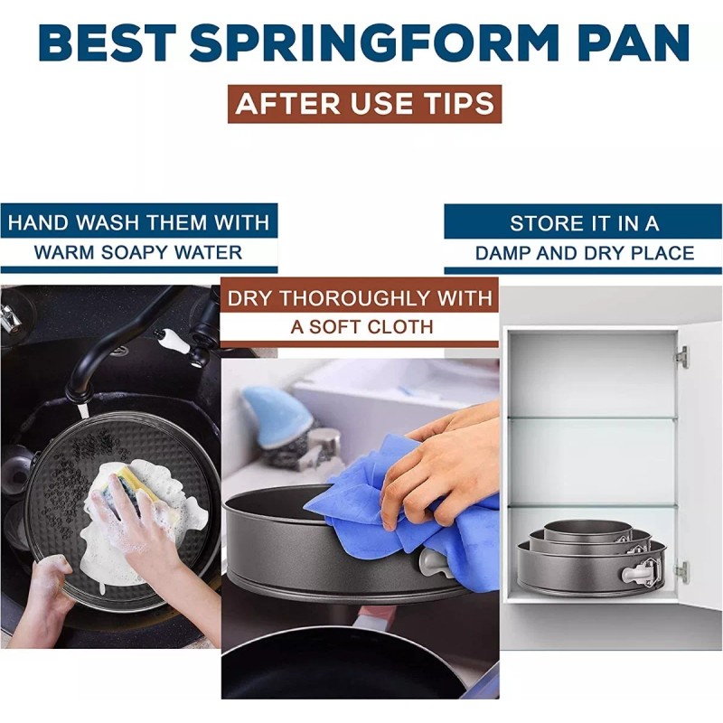 MARZSEFLO Moldes Pasteles Repostería Desmontables Para Tartas 3 Piezas