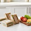 Premium Clear Plastic Flip-Top Sandwich Container - 6.5" x 6"
