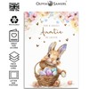 Auntie Easter Card - Bunny with Easter Eggs Design -