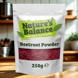 Nature's Balance Beetroot Powder 250g Sweet & Earthy Dried Ground Beetroot is Pure and Free from Preservatives, an Ideal Natural Food Colour and Flavouring