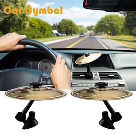 2PCS Car Cymbal Air Vent – Mini Gold Crash Cymbal for Car Dashboard – Fun Musical Accessory for Drummers, Music Lovers – Easy Clip-On Drum Cymbals, Stainless Steel, No Tools Needed (Golden)