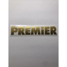 Premier Drum Head Logo Decal Gold High Quality Permanent Vinyl Made USA 1.5 X 9”
