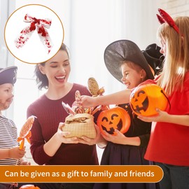 2Pcs Halloween Bloody Hair Bow Blood Hair Bows for Women,Bow Hair Clips, Bowknot Hairpin Barrettes for Women Girls Fancy Dressed up H/air Accessories Zombie Cheerleader,Cosplay