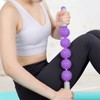 Easy Peanut Acupressure Ball Massage Stick Roller 5-Ball Purple