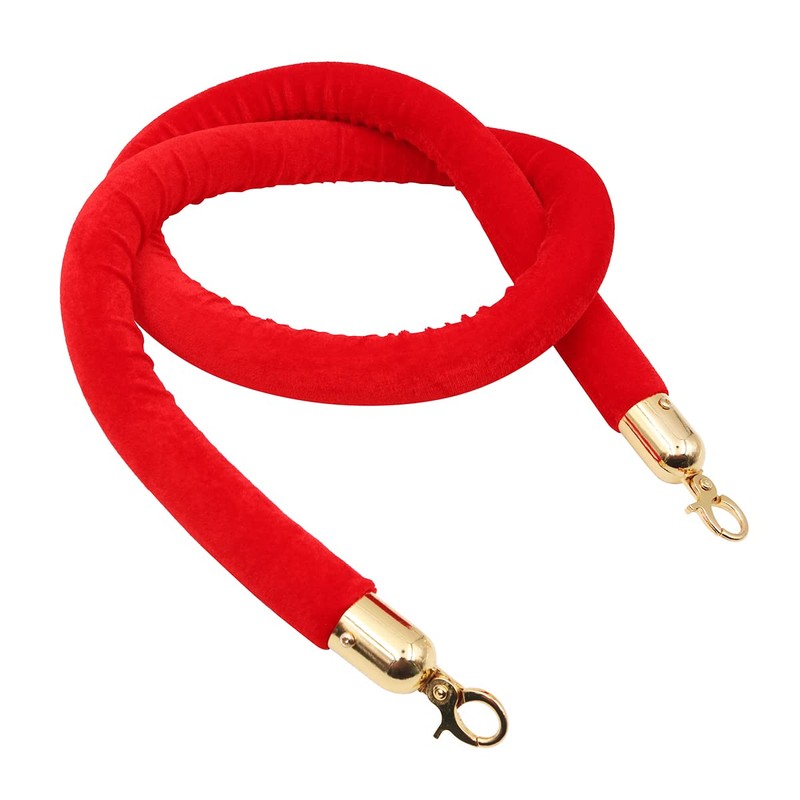Shiwaki 1.5m Red Barrier Rope, Stanchion Rope Twisted Queue Ropes