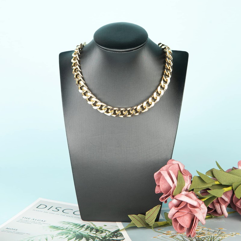 YOUBEIYEE 16.4 Gold Plated Chain for Jewelry Making, Aluminum Cuban