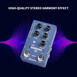 MOOER Harmonizer Guitar Effects Pedal up to 12 Pitches Each Pitch has 11 Harmony Modes Professional Stereo for Electric Guitar and Bass (X2)