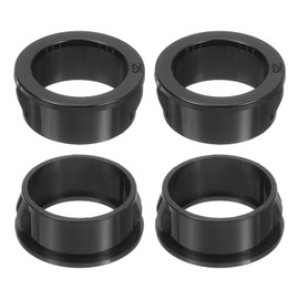 sourcing map 28 Pcs Cable Snap Bushing Grommet, 1" Mounting Dia Black Round Nylon Snap in Cable Grommet Protector, Plastic Cable Hole Grommets for Wiring