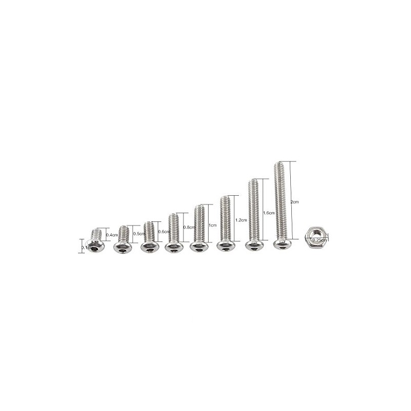Tornillos de cabeza hexagonal de acero inoxidable M2.5 A2 300