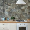 AULIGET 20-Piece Beige & Brown Slate Peel and Stick Backsplash