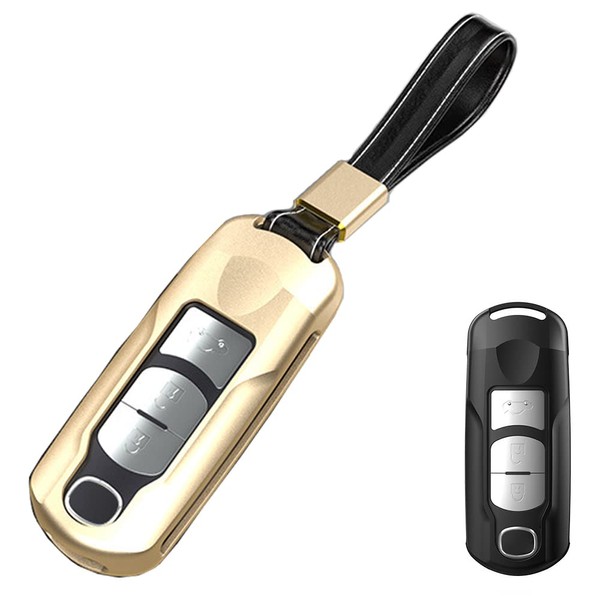 LETINGFAR Key Case for Mazda Smart Key Cover Alloy 2/3