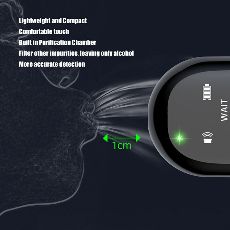 Alcohol Tester USB Charging Contactless Accurate Mini Breath Alcohol Detector