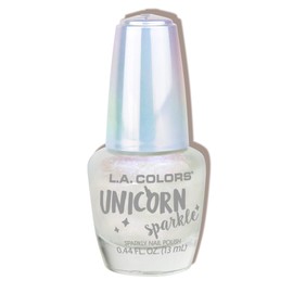 L.A. COLORS Unicorn Sparkle Nail Polish, Sugar Snowflake CNL81