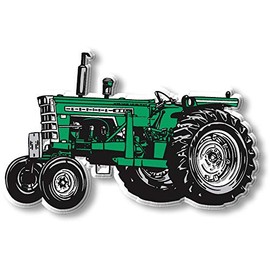 Green & White Tractor Magnet by Classic Magnets, 3D Rubber Vintage-Style Collectible Souvenirs and Gifts Made in The USA