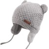 DRESHOW Unisex Baby Beanie Cap, Cute Bear Beanie with Earflaps