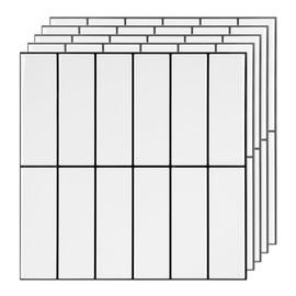 Select 5 Pack Peel and Stick Backsplash Tiles, 3D Wall Panels with Commercial-Grade Adhesive, Extra Thick Water & Heat-Resistant Stick-On Tile Backsplash,12" x12”(White with Black Grout)