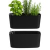 2 Packs 16 Inch Large Rectangular Self Watering Pots for