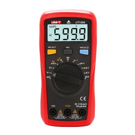 UNI-T Digital Multimeter Tester UT133A, AC DC Voltage Current Dmm Multimeter 6000 Counts Auto Ranging NCV Measures Volt Amp Ohm Capacitance Frequency Temperature, Continuity Diode Test, Palm Size