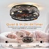 SHIHOT 18" Crystal Ceiling Fans with Lights and Remote, Modern